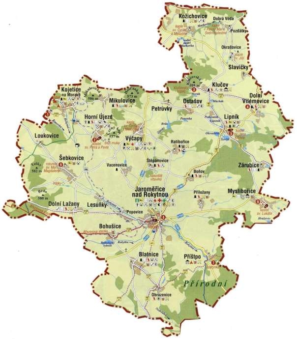 Mapa projektů Jaroměřice nad Rokytnou - 4 Výzva SZP