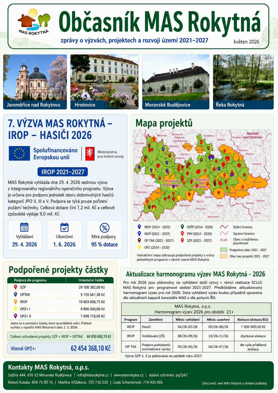 Titulní a jediná stránka občasníku MAS Rokytná