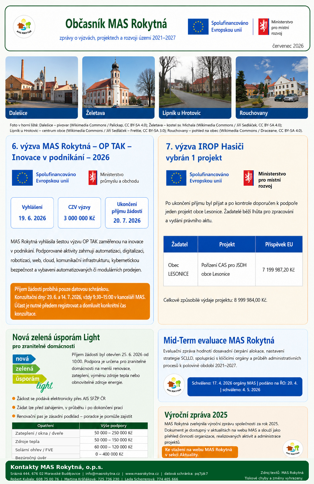 Občasník MAS Rokytná - 07/2026 Občasník MAS Rokytná - 07/2026 - informace o dění v MAS